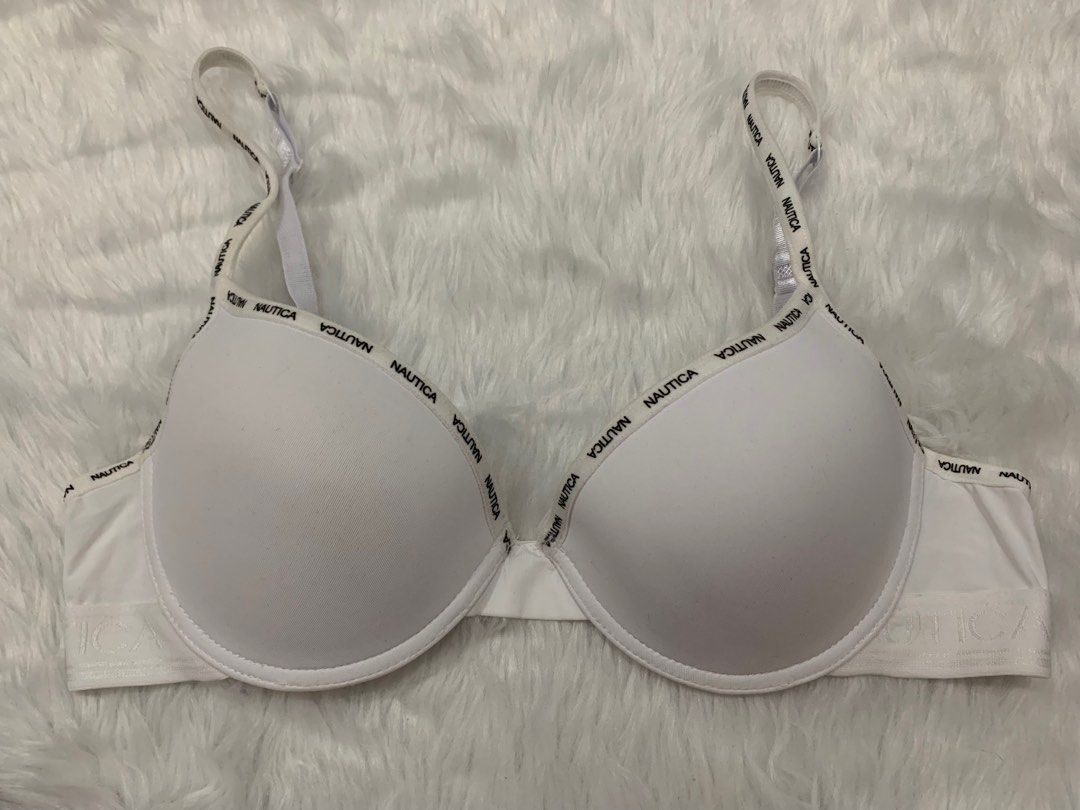White Nautica Bra 34B (Category: Undergarments & Loungewear) located in Manila. Submitted by ddeity (Listing ID 1261625631, Image 1). Description: Actual photo posted Color: white With wire and push ups Price: 220 3 for 600 MOP: gcash, union bank.