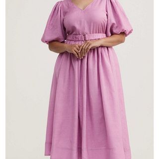 Witchery Puff Sleeve Belted Dress