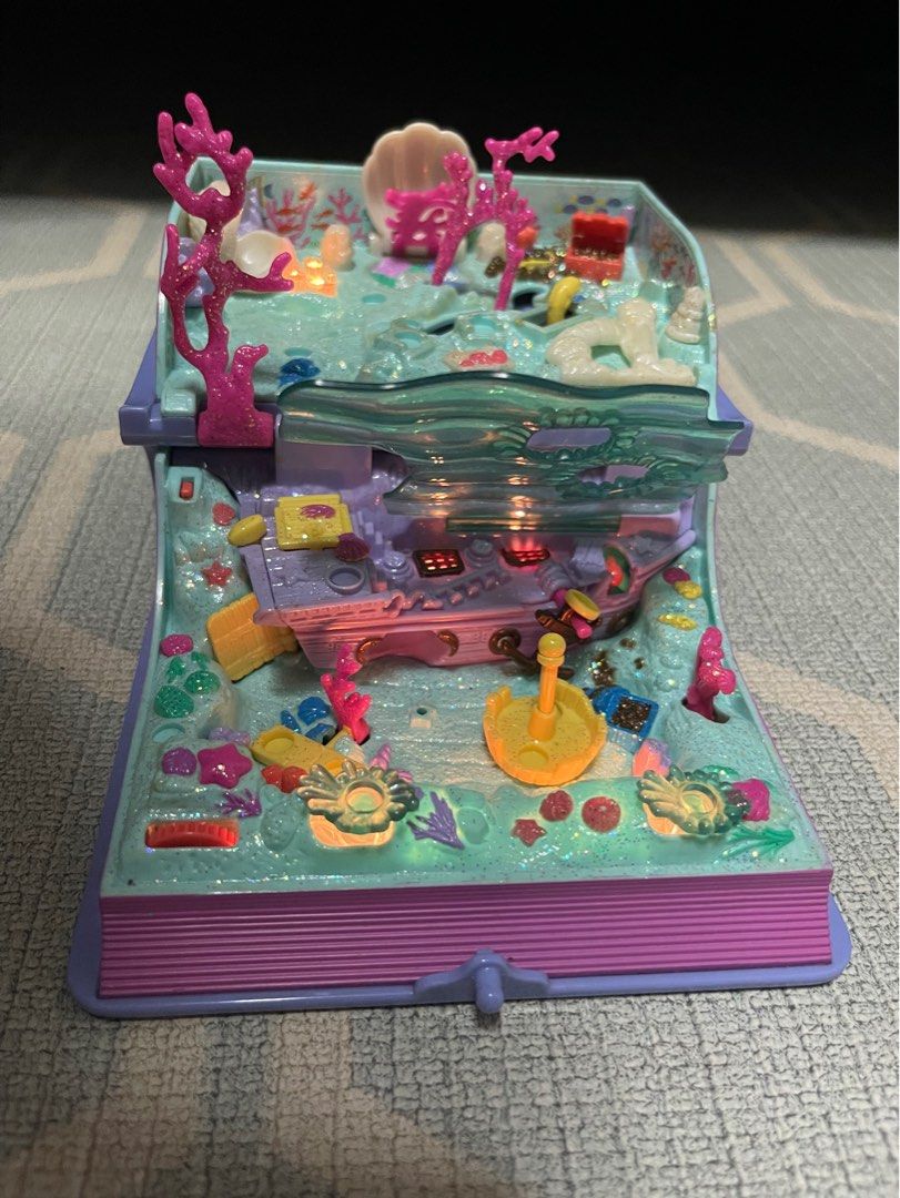 Polly Pocket Bluebird 1995 - Sparkling Mermaid Adventure, 97% Complet, Bon état
