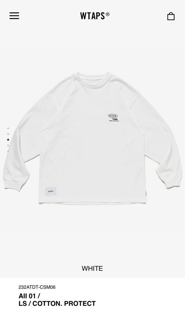 Wtaps All 01 Cotton Protect LS Tee (size XL), 女裝, 上衣, 長袖衫