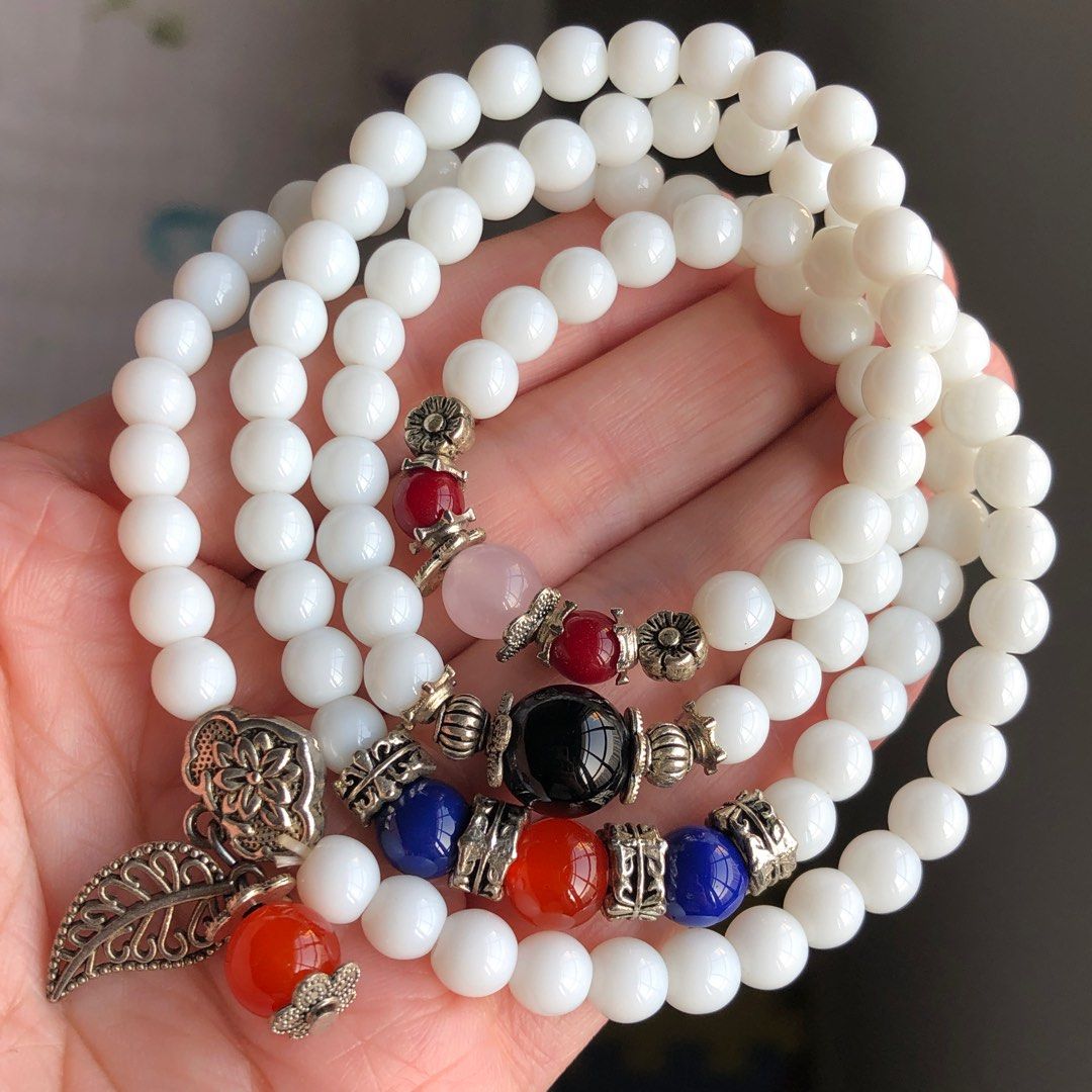 White agate jewelry on sale
