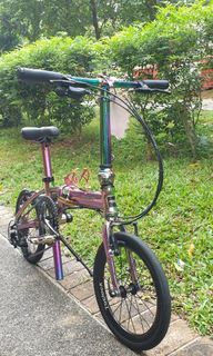 14" Mint folding bike ultra light weight oilslick
