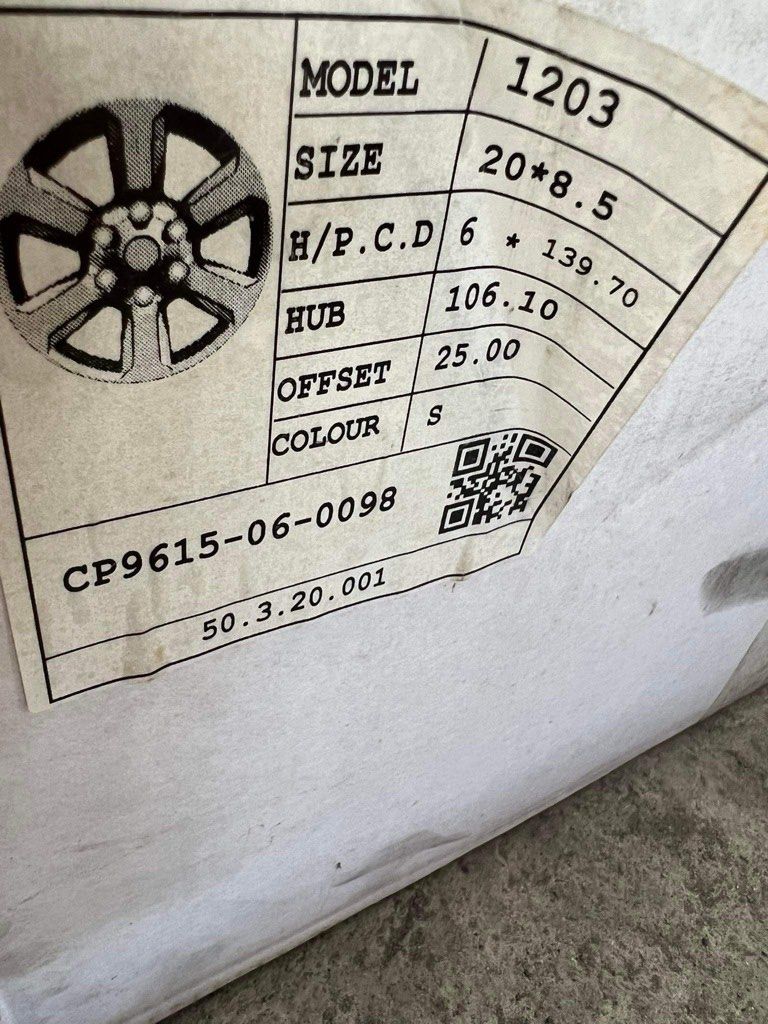 20” Toyota Prado design code HT1203 silver mags 6Holes pcd 139 Bnew ...