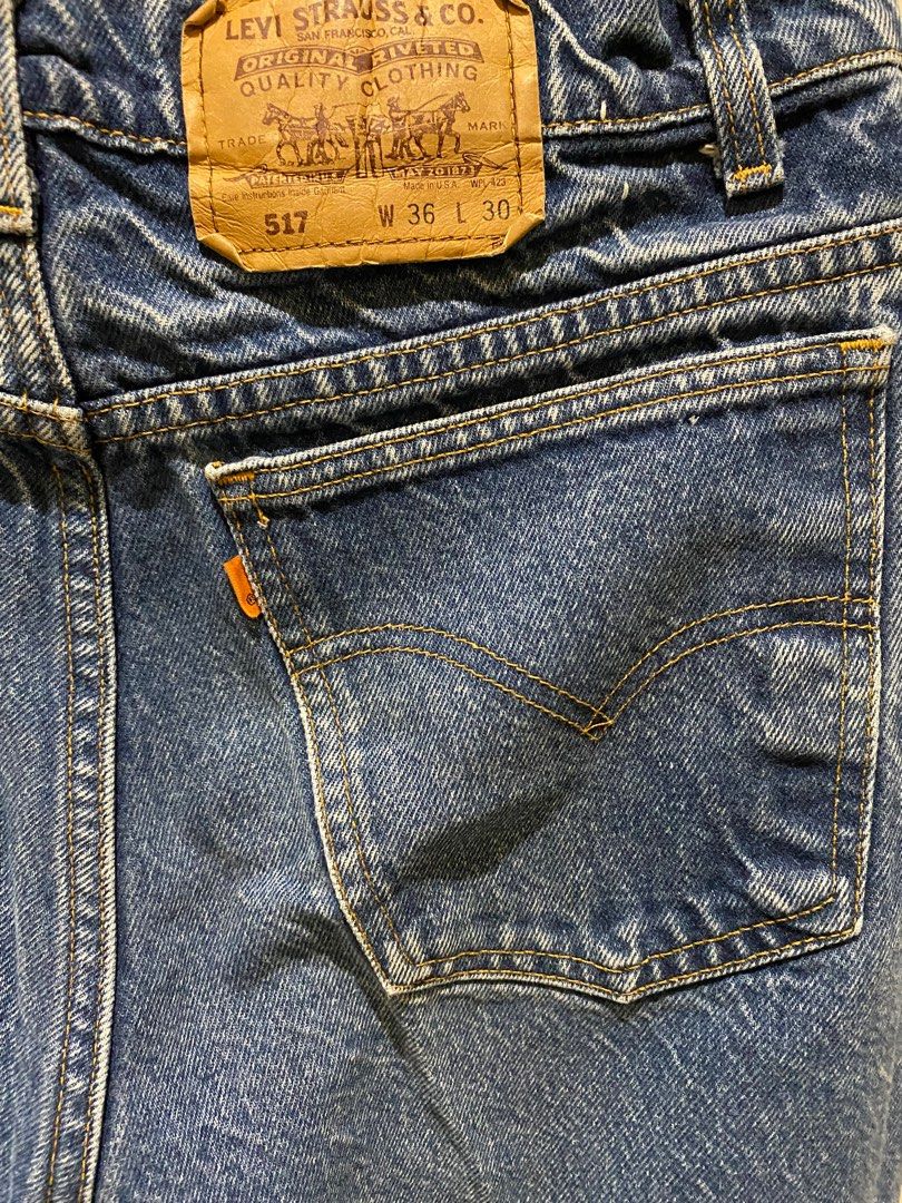 80s 90s Levi's Levis 517 denim pants vintage vtg, 男裝, 褲＆半截裙