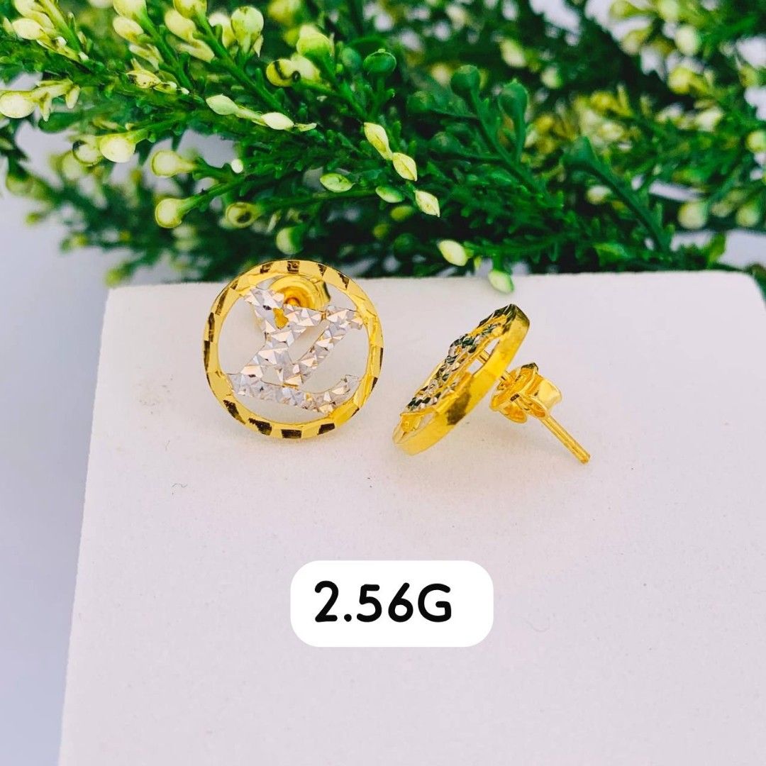 LV GOLD STUD EARRINGS, Women's Fashion, Jewelry & Organizers, Earrings on  Carousell