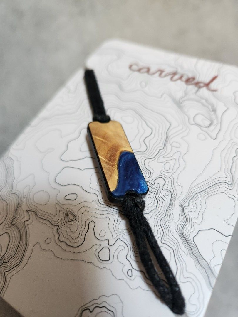 Carved Wood Resin Bracelet