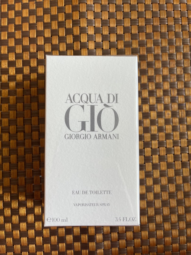 Acqua Di Gio EDT 100ml new, Beauty & Personal Care, Fragrance ...