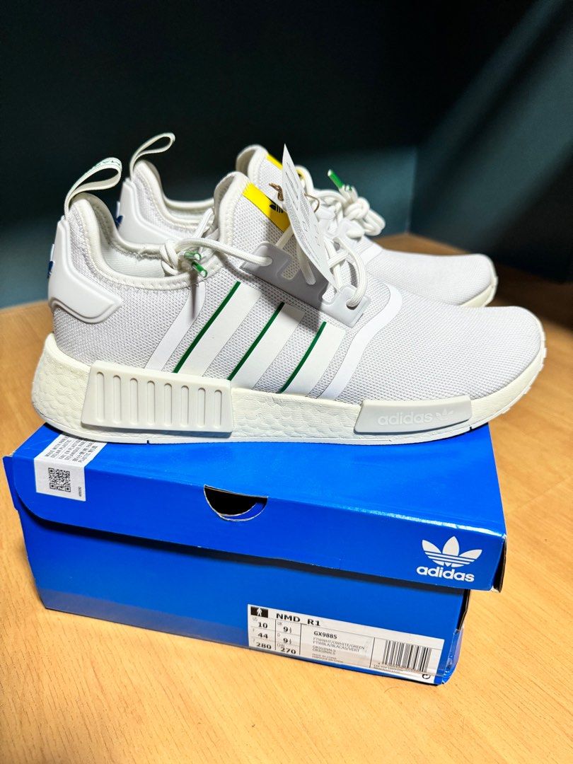 Adidas NMD R1 Men white green Men s Fashion Footwear Sneakers