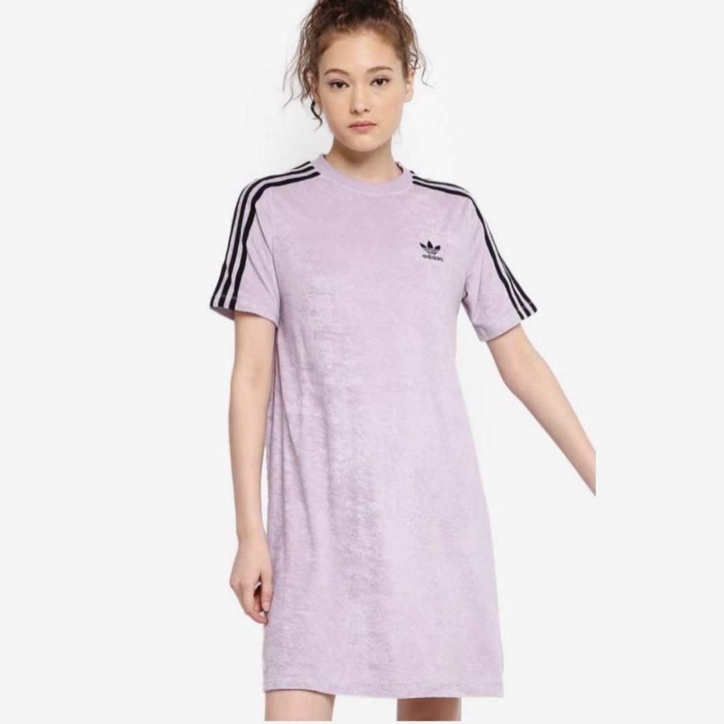 Adidas tee dress pink online