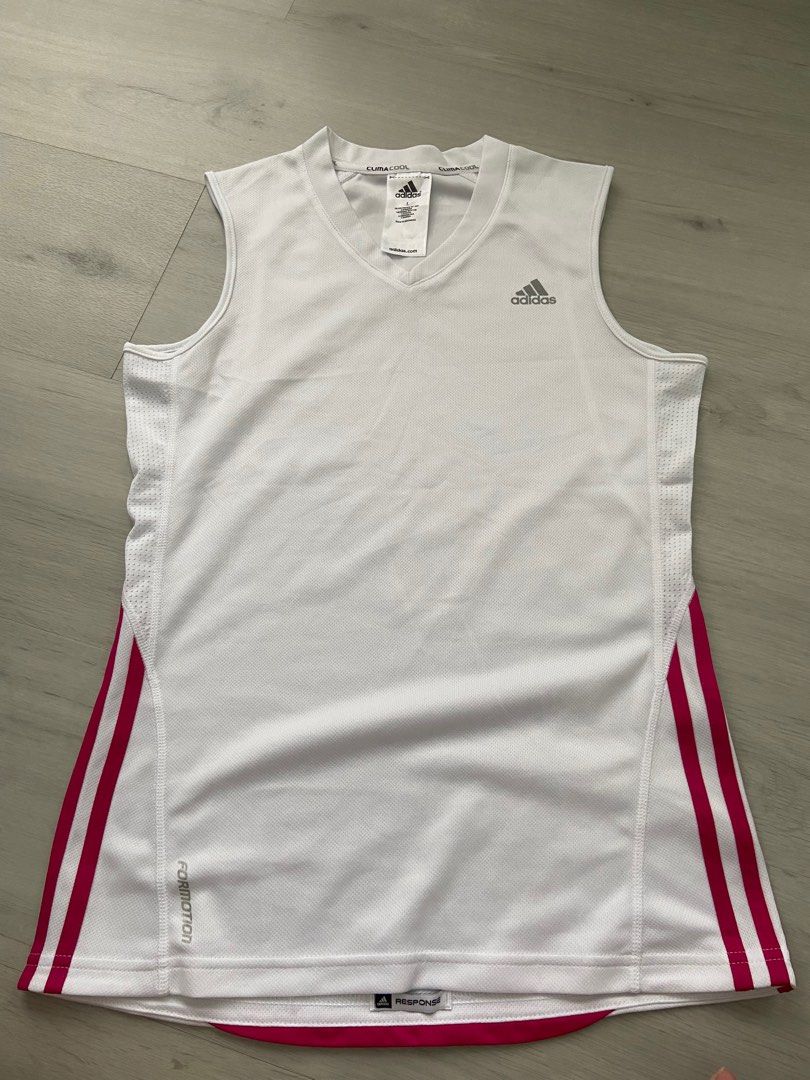 Adidas Woman Dri Fit Tank Singlet in white Women s Fashion Activewear on Carousell