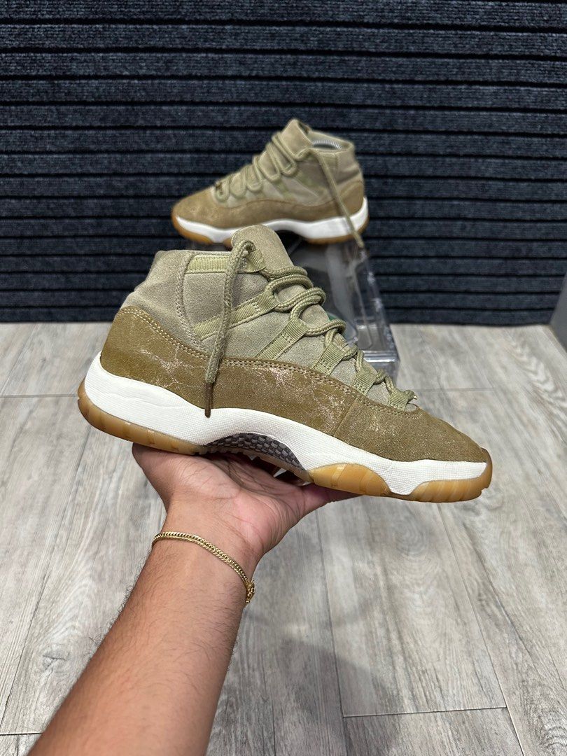 Jordan 11 neutral olive on feet clearance