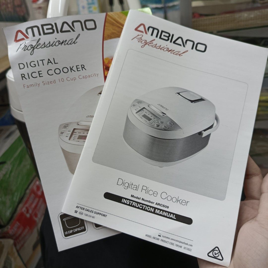 Ambiano Professional Digital Rice Cooker 220V, TV & Home Appliances
