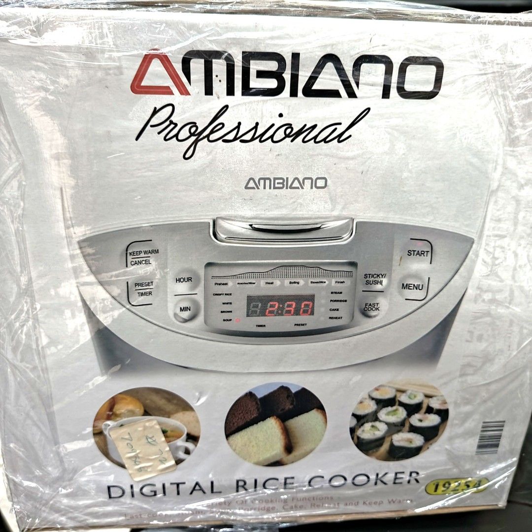 Ambiano Professional Digital Rice Cooker 220V, TV & Home Appliances