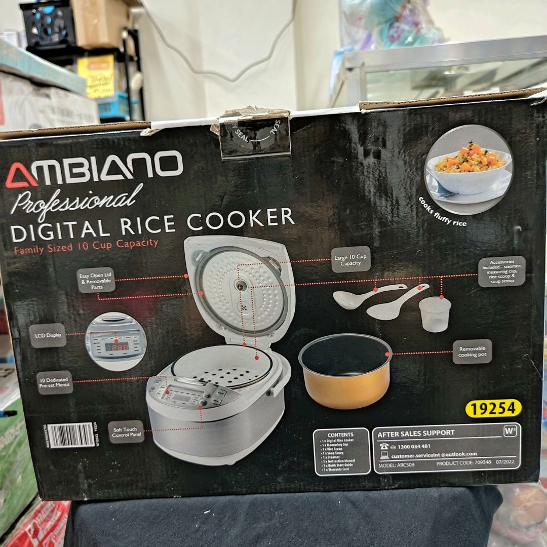 Ambiano Professional Digital Rice Cooker 220V, TV & Home Appliances