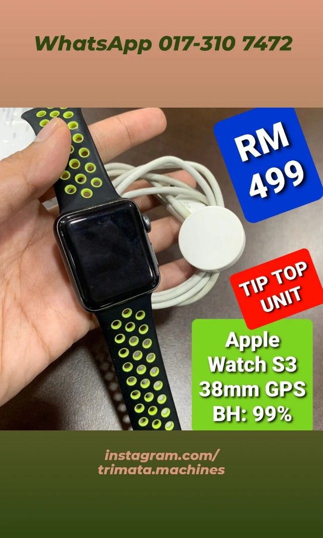Apple watch s3 38mm on sale gps
