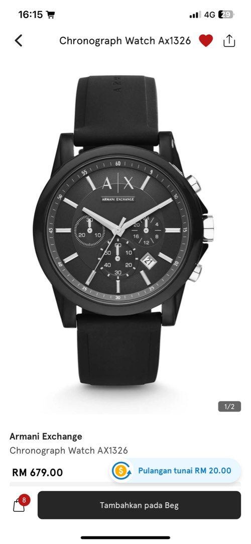 A/X ARMANI EXCHANGE Analog Watch - For Men - Buy A/X ARMANI EXCHANGE Analog  Watch - For Men AX1722 Online at Best Prices in India | Flipkart.com