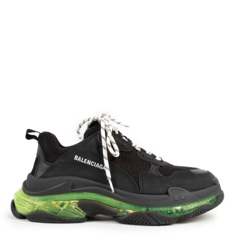 Balenciaga Triple S Clear Sole black green Luxury Sneakers
