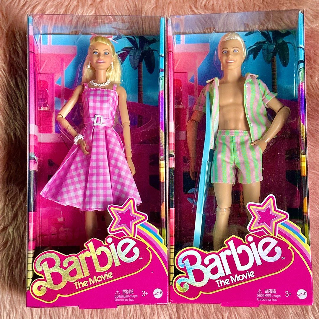 Barbie Ken Signature Movie Collectible Doll With Striped Vest And Surfboard  White