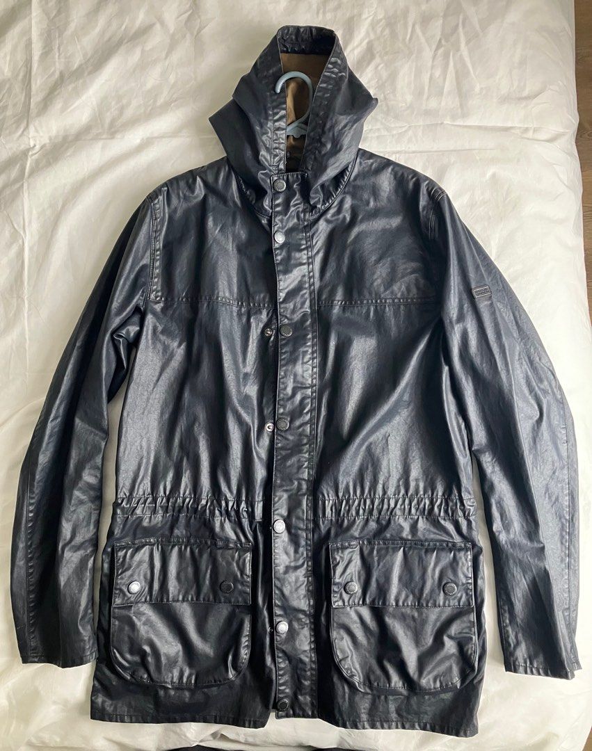 Barbour wax jacket men medium, 男裝, 外套及戶外衣服- Carousell