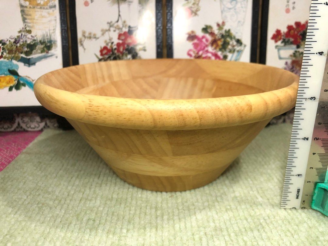Beautiful natural wood salad bowl Made in Vietnam, Furniture & Home