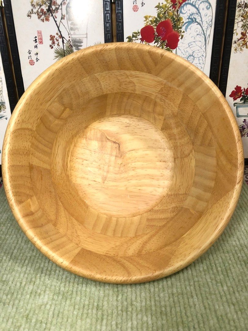 Beautiful natural wood salad bowl Made in Vietnam, Furniture & Home