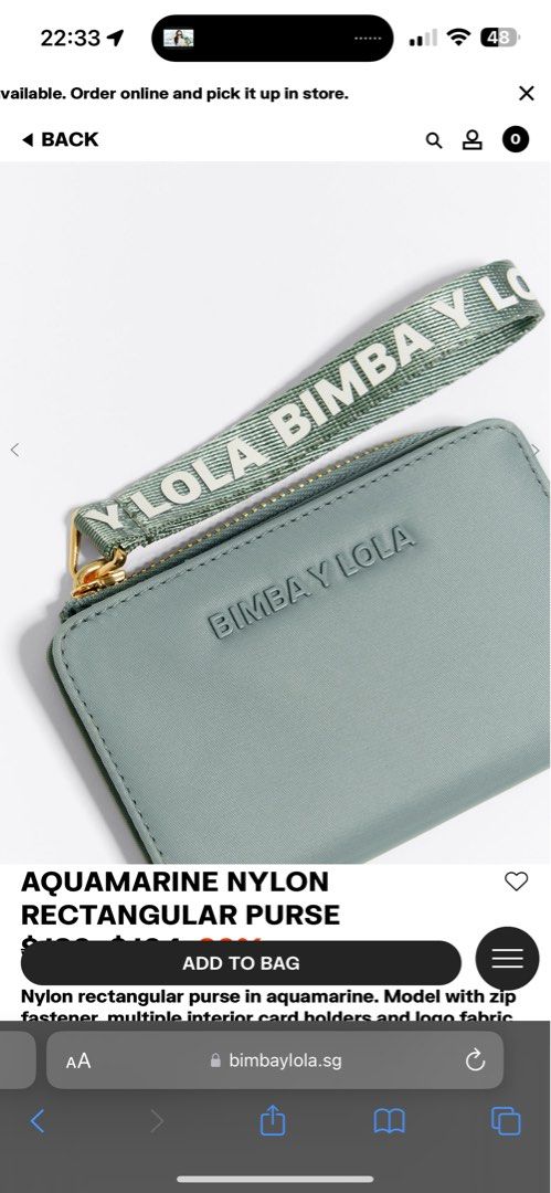 Bimba Y Lola Slim Nylon Purse Wallet (Category: Wallets & Card holders) located in Taguig. Submitted by rdrxscc (Listing ID 1261925784, Image 1). Description: Had my friend buy from SG, comes with packaging. Famous Spanish brand!! Brand new. Purchased it retail price 130 (5,400) SGD but willing to sell for 1k off or the sale price. RFS: doesn’t fit all my cards If no one will buy will keep. .