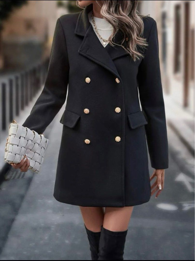Black spring coat womens Clearance