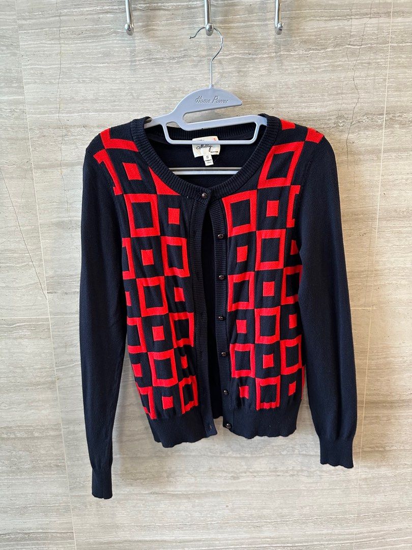 Blue red Milly Cardigan Women s Fashion Tops Longsleeves on