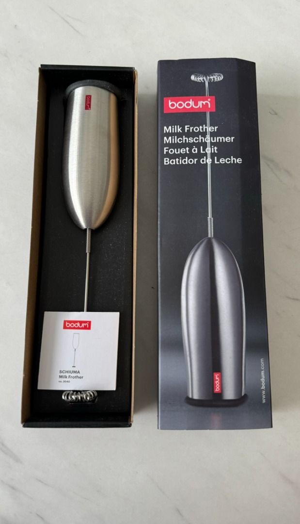 Bodum Schiuma Milk Frother, Battery Operated, Without Batteries Black