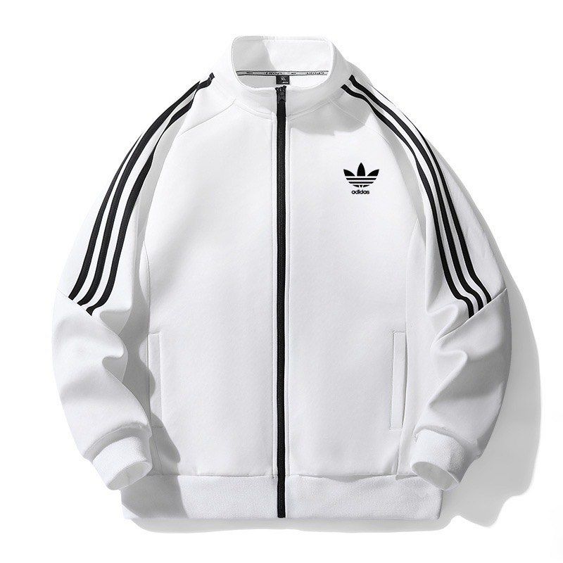 White and grey adidas jacket sale