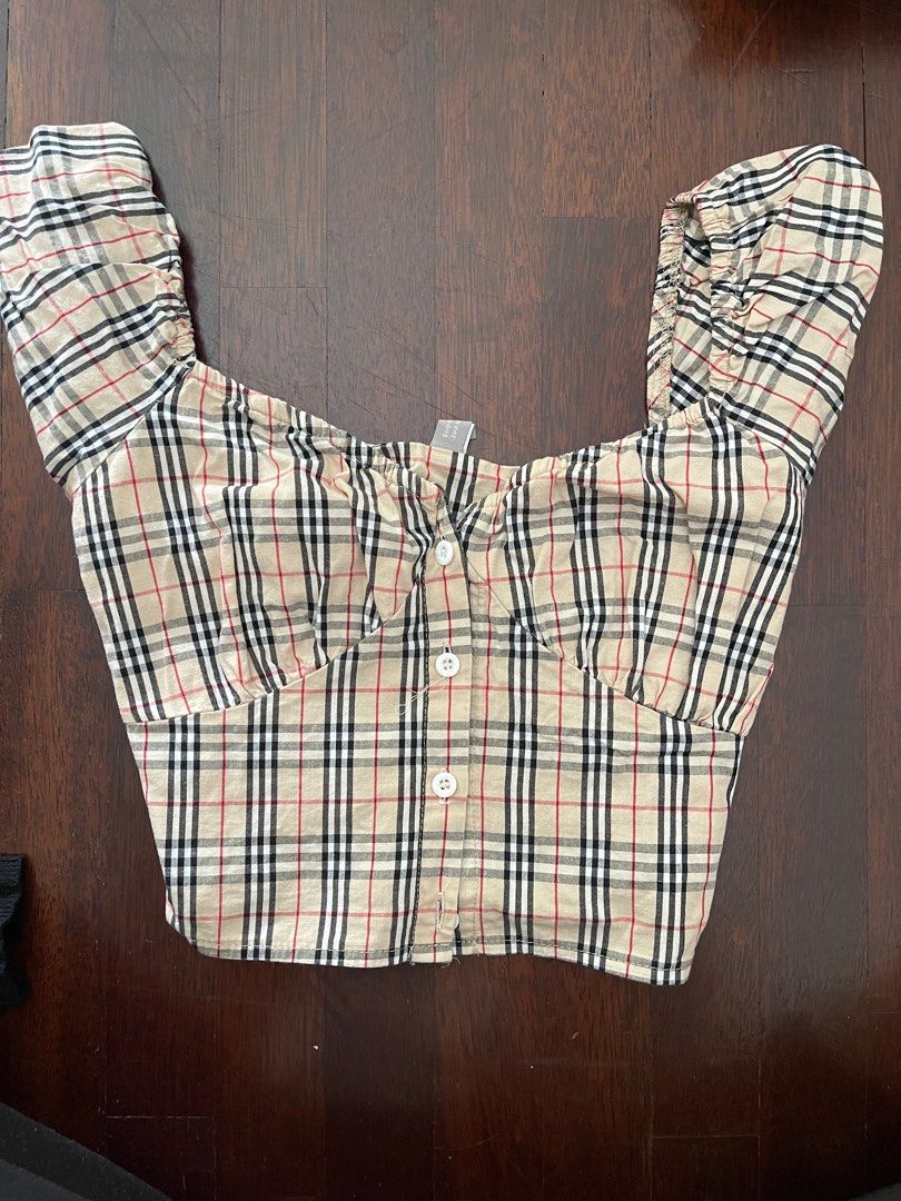 Burberry style crop top sales