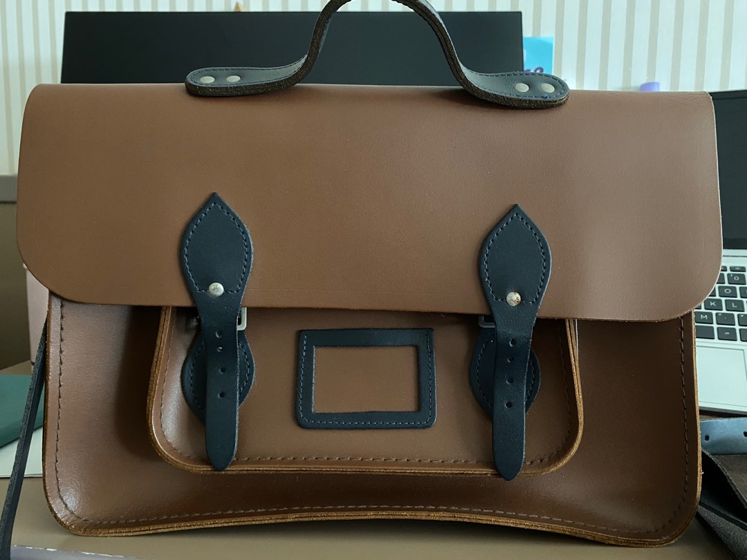 Cambridge satchel genuine leather messenger bag, Women's Fashion, Bags