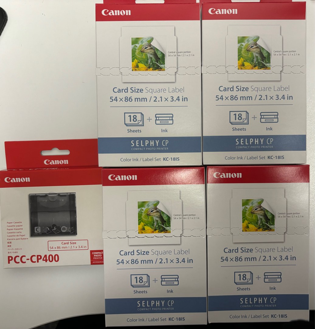 Canon color ink/cardsize square labels set KC18IS and PCCCP400