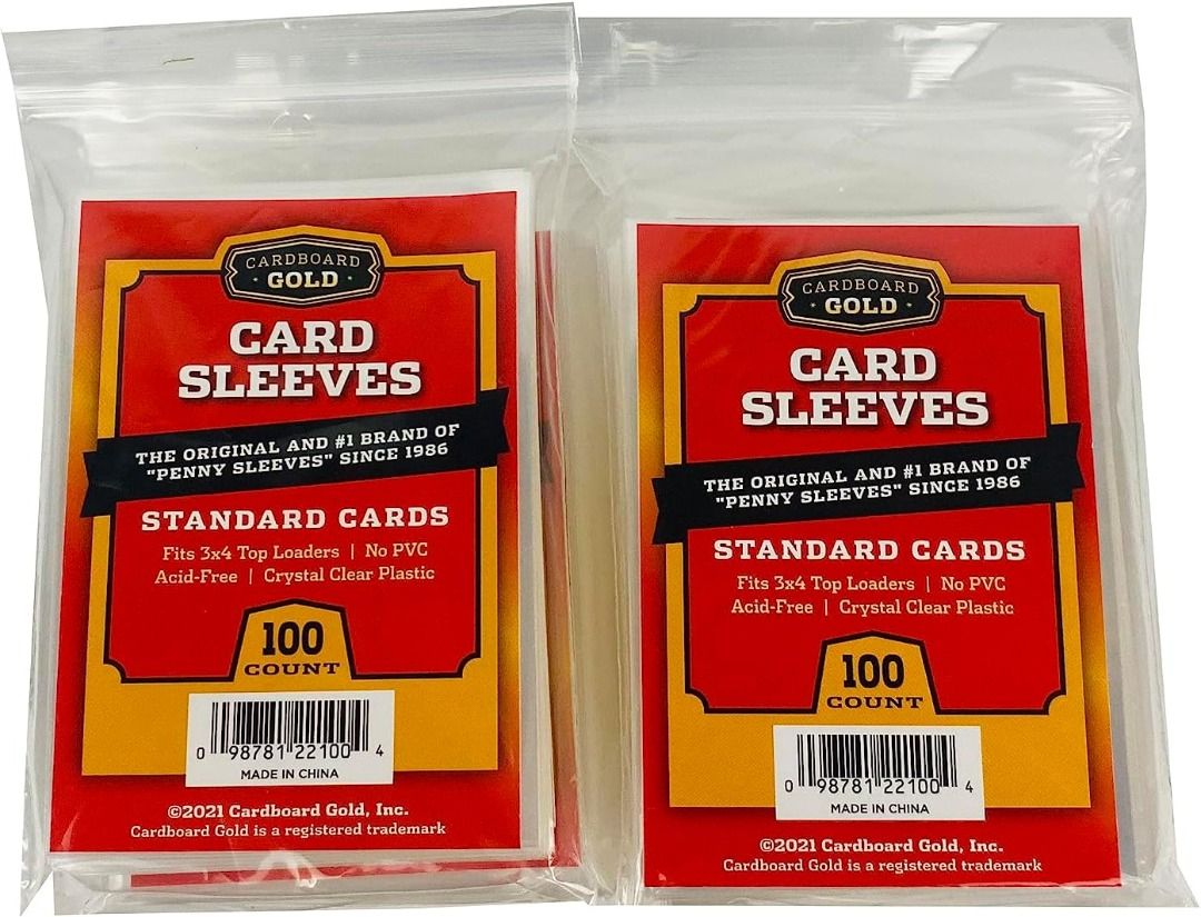 Cardboard Gold 2-5/8" X 3-5/8" Standard Size Soft Sleeves(Ultra Pro  Competitive), Hobbies & Toys, Toys & Games on Carousell