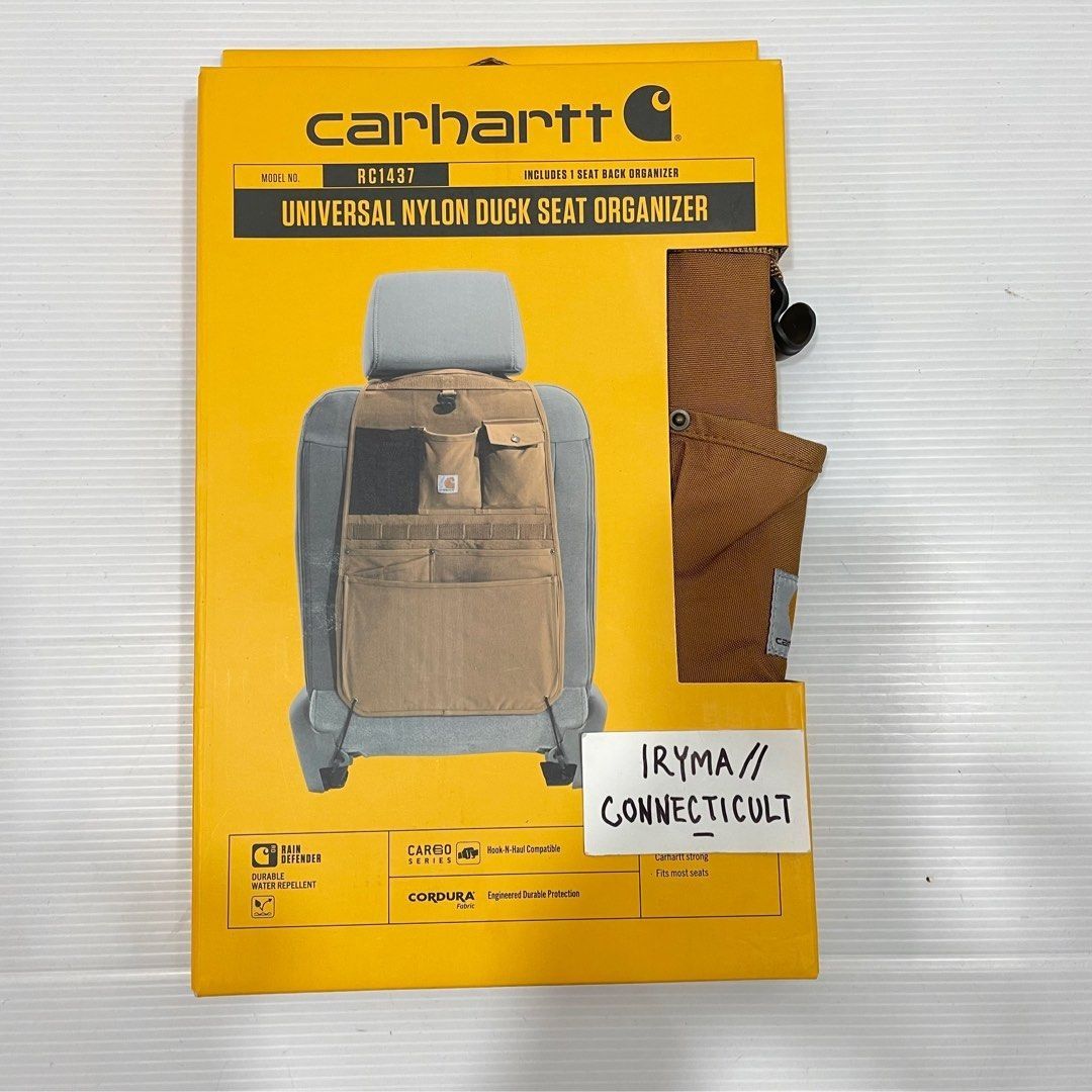 Carhartt universal nylon duck canvas hot sale automotive seat organizer