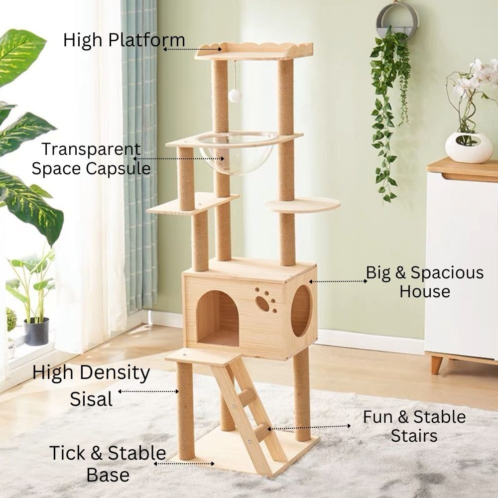 Cat Condo Cat Tower Large Cat Condo Cat Wooden Tree Cat Wooden Condo Multi level Cat Condo Cat Villa Deluxe Cat Condo
