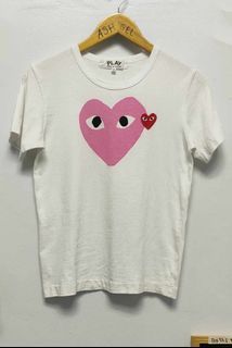 CDG Play Pink Heart Tshirt