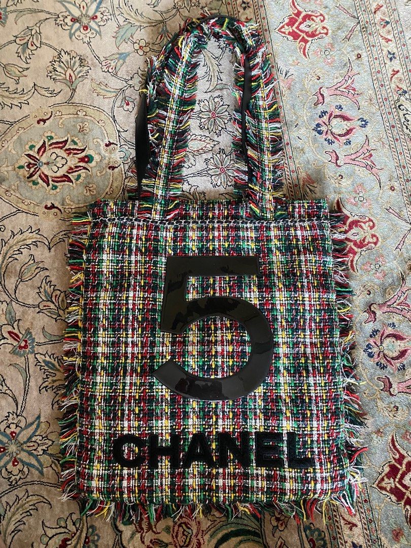 Chanel No.5 Large Tweed Limited Edition Tote at 1stDibs