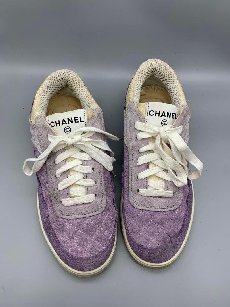 Chanel Multicolor Neoprene, Suede and Leather CC Low Top Sneakers