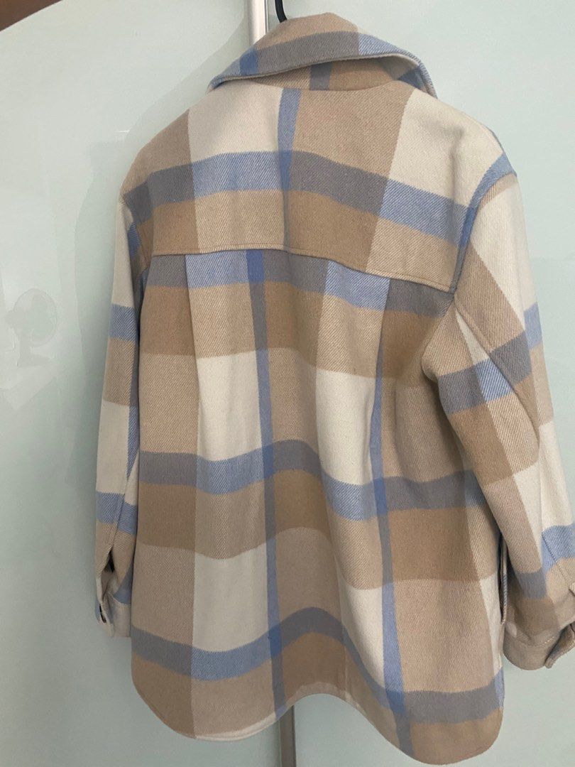 H&m checkered hotsell coat