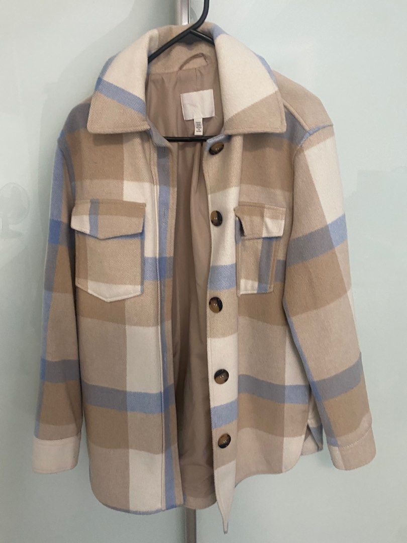 H&m outlet plaid coat