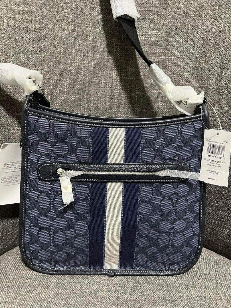 Coach Dempsey Signature Jacquard Canvas Patch File Crossbody Bag Women s Fashion Bags Wallets Cross body Bags on Carousell