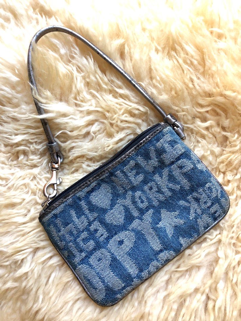 Clearance sale Coach Poppy Wristlet in Denim Auth Luxury Bags Wallets on Carousell