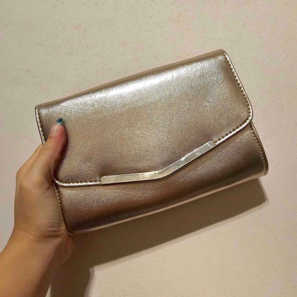 Colette Hayman Rose Gold Clutch Bag Women s Fashion Bags