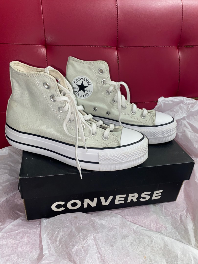 Convers Chuck Taylor Mint(Sage Green), Fesyen Wanita, Sepatu di Carousell