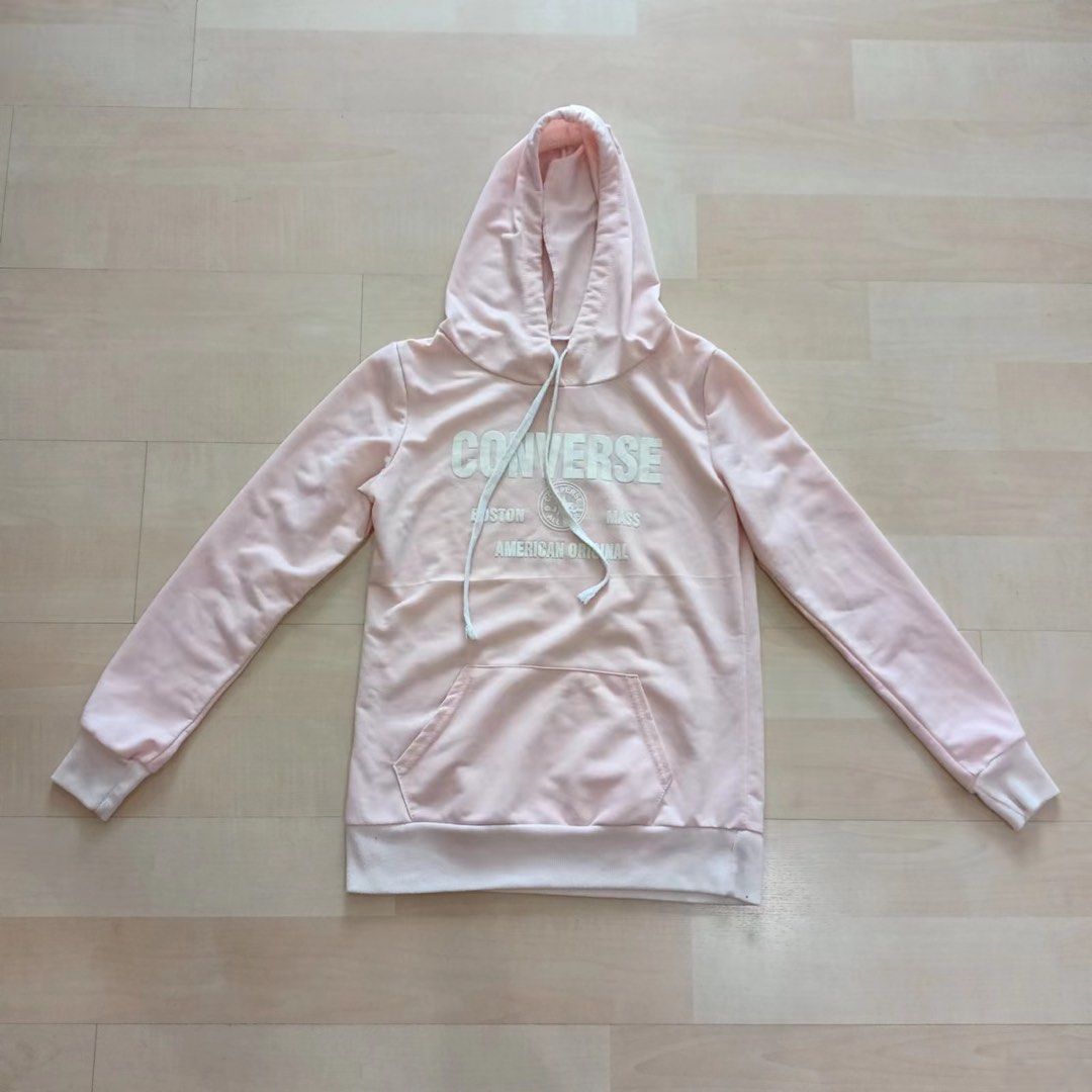 Womens pink sales converse hoodie