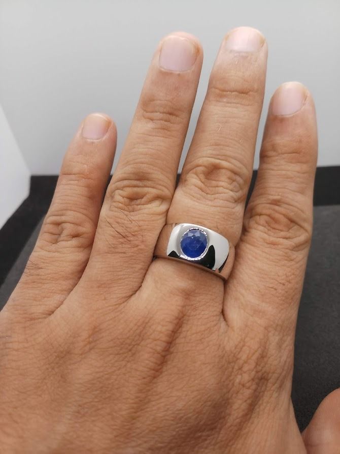 Certified blue cheap sapphire stone
