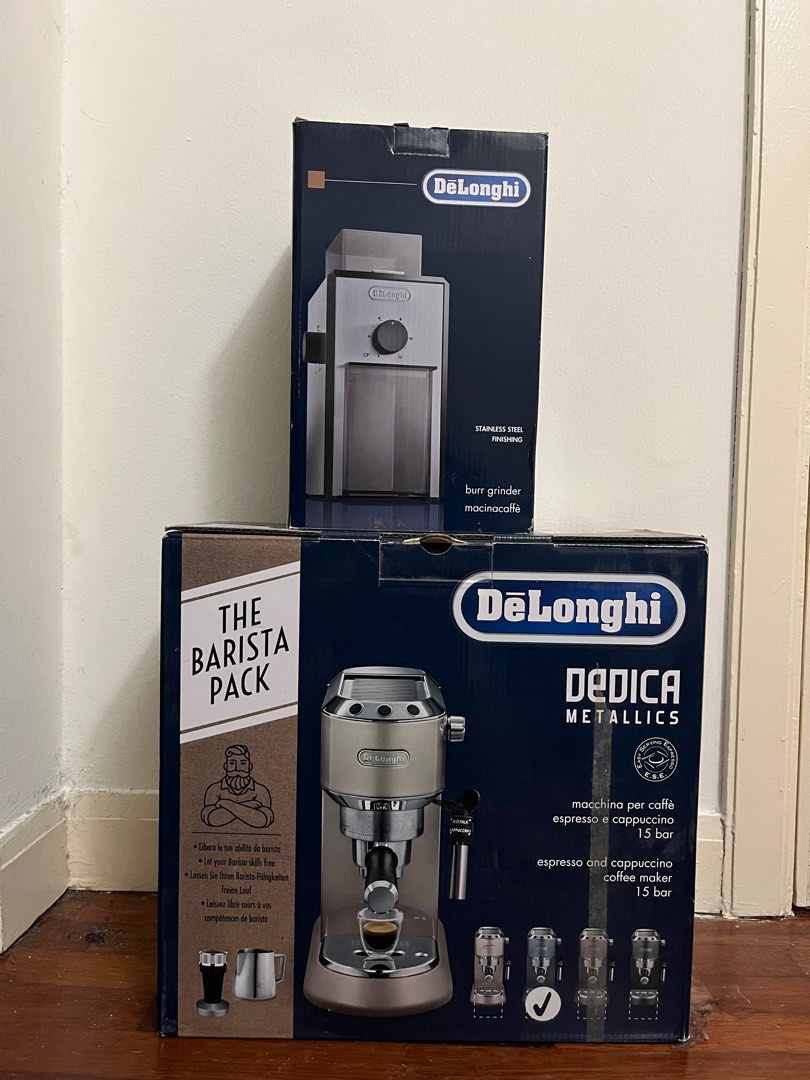 Delonghi Dedica EC785 + Delonghi KG79 Grinder, TV & Home Appliances