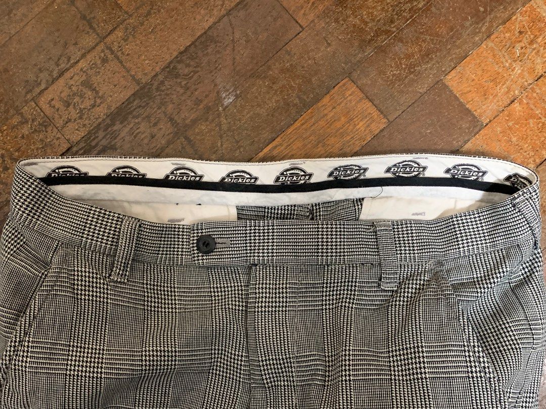 Dickies Grey Checkered Pants Men s Fashion Bottoms Trousers on Carousell