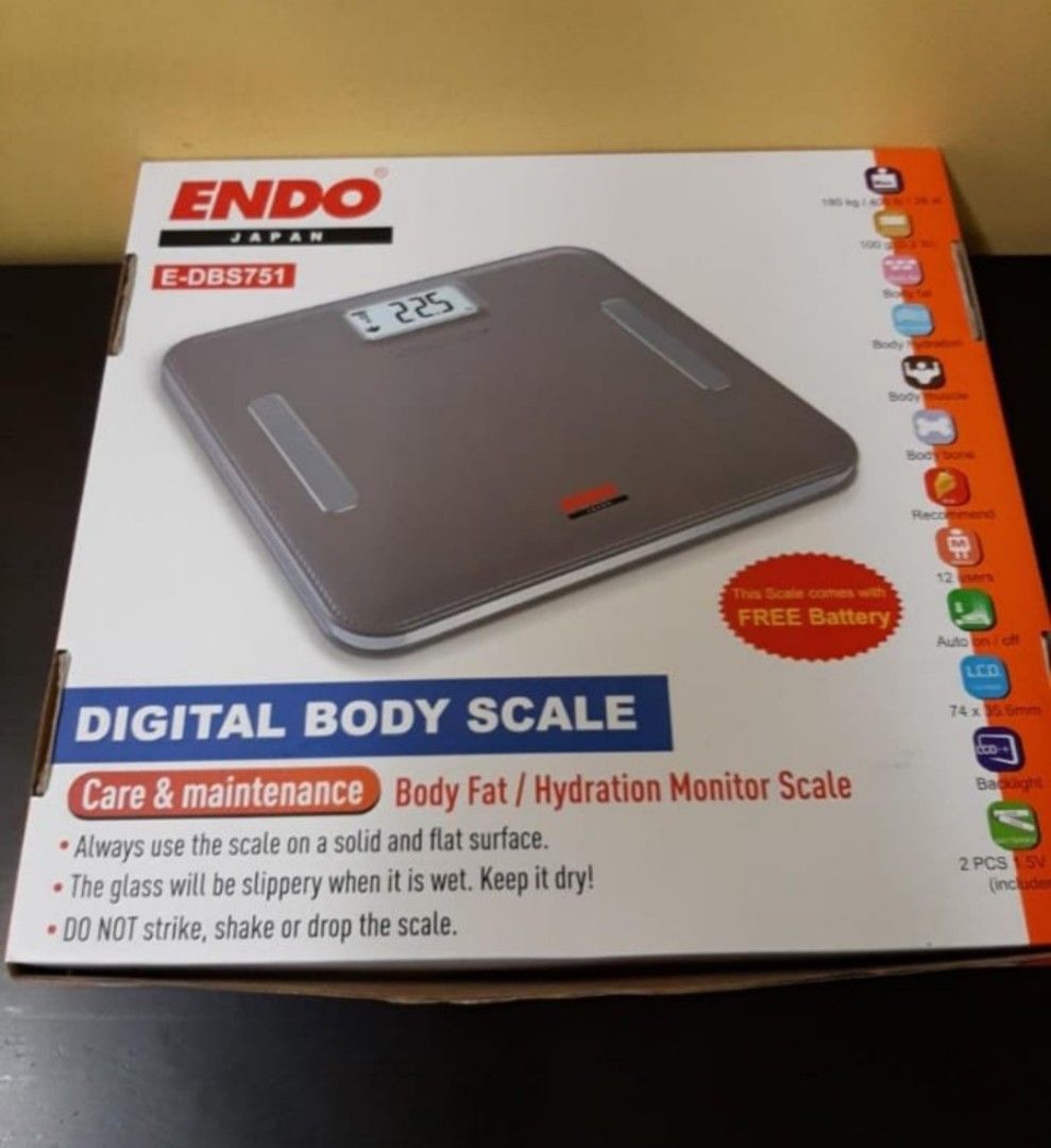 ENDO Digital Body Scale, Health & Nutrition, Health Monitors & Weighing